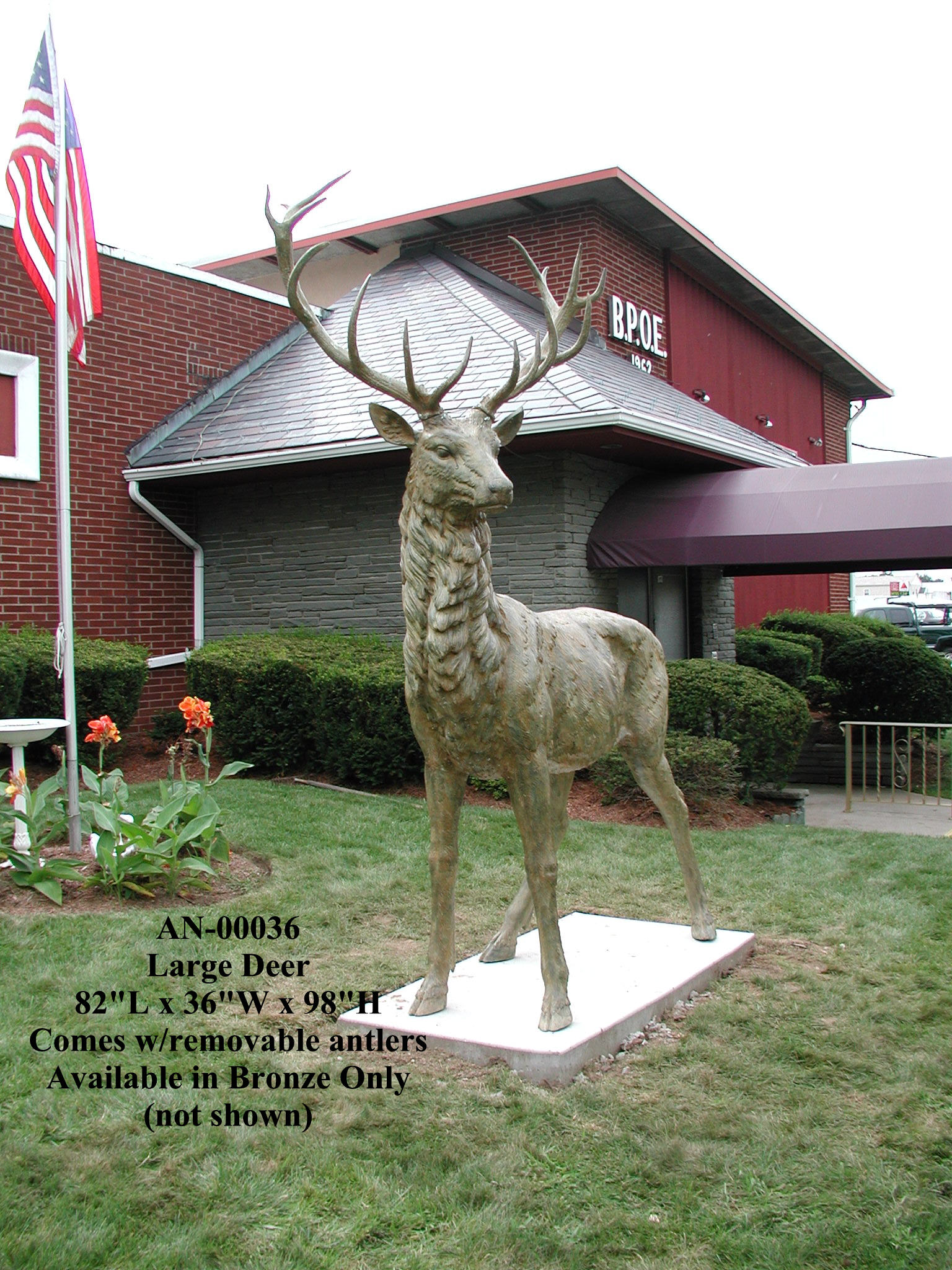 8.2 ft. Giant Bronze Elk